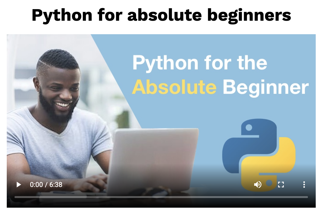 image of python for absolute beginners course